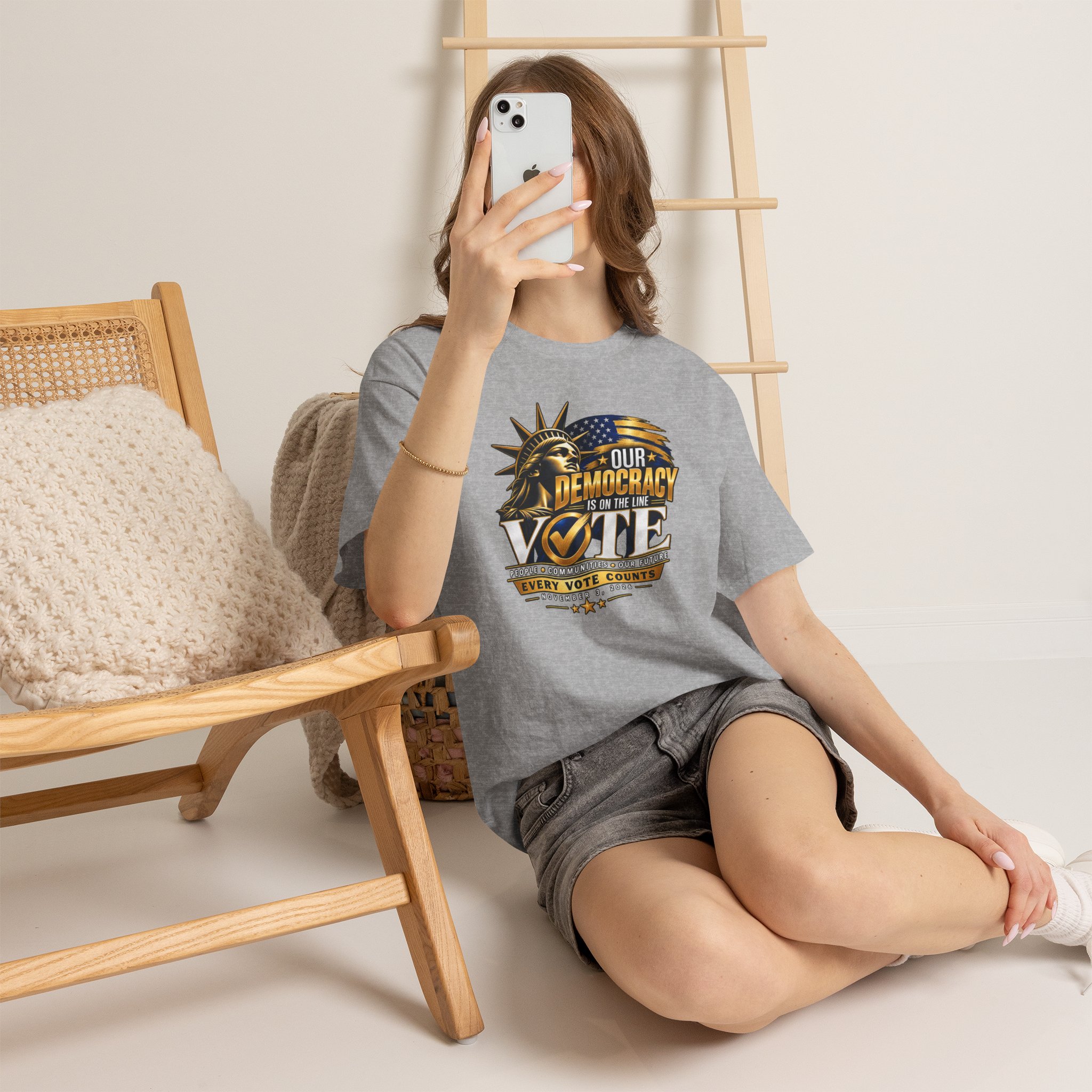 Our Democracy Is on the Line T-Shirt – Every Vote Counts - Image 4