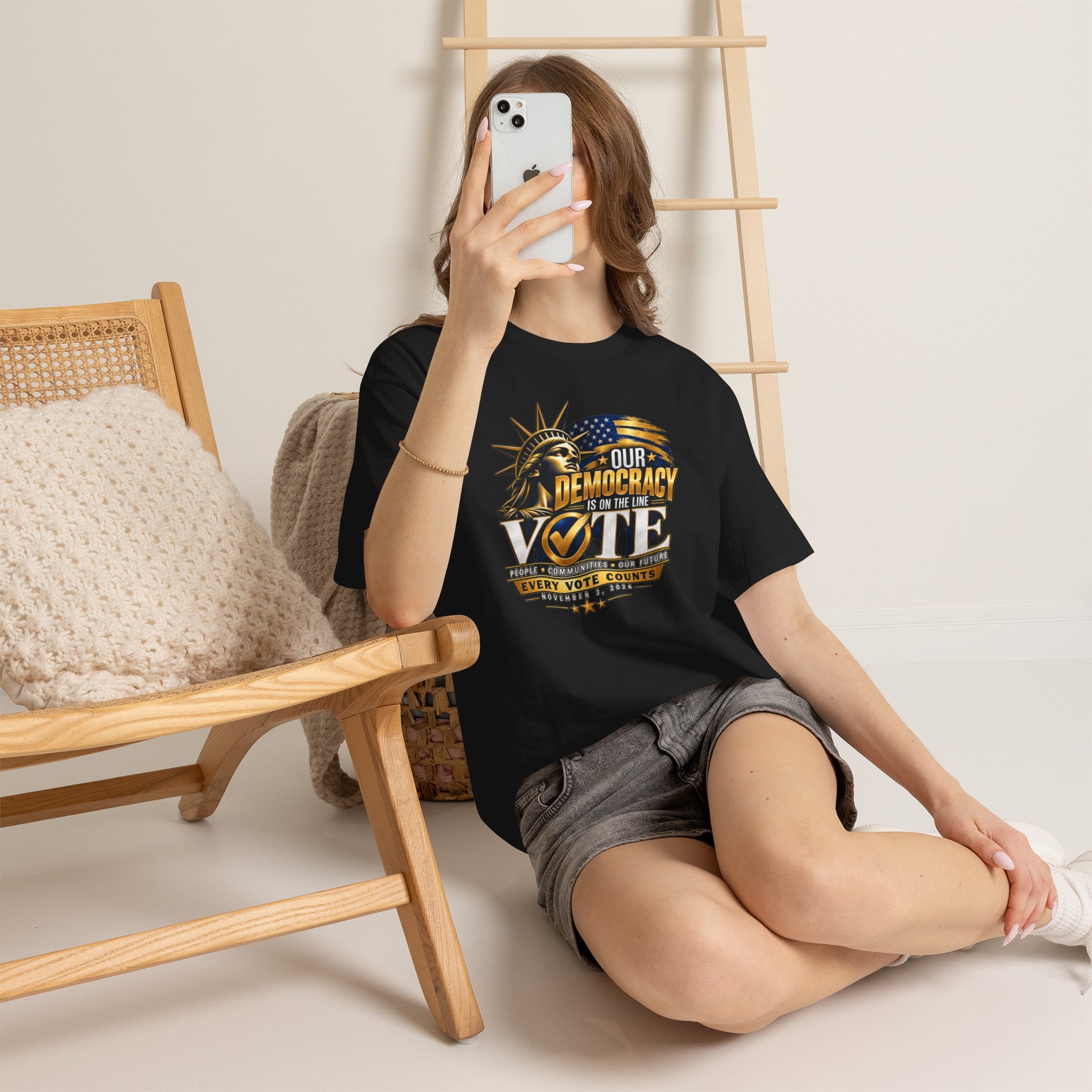 Our Democracy Is on the Line T-Shirt – Every Vote Counts - Image 16