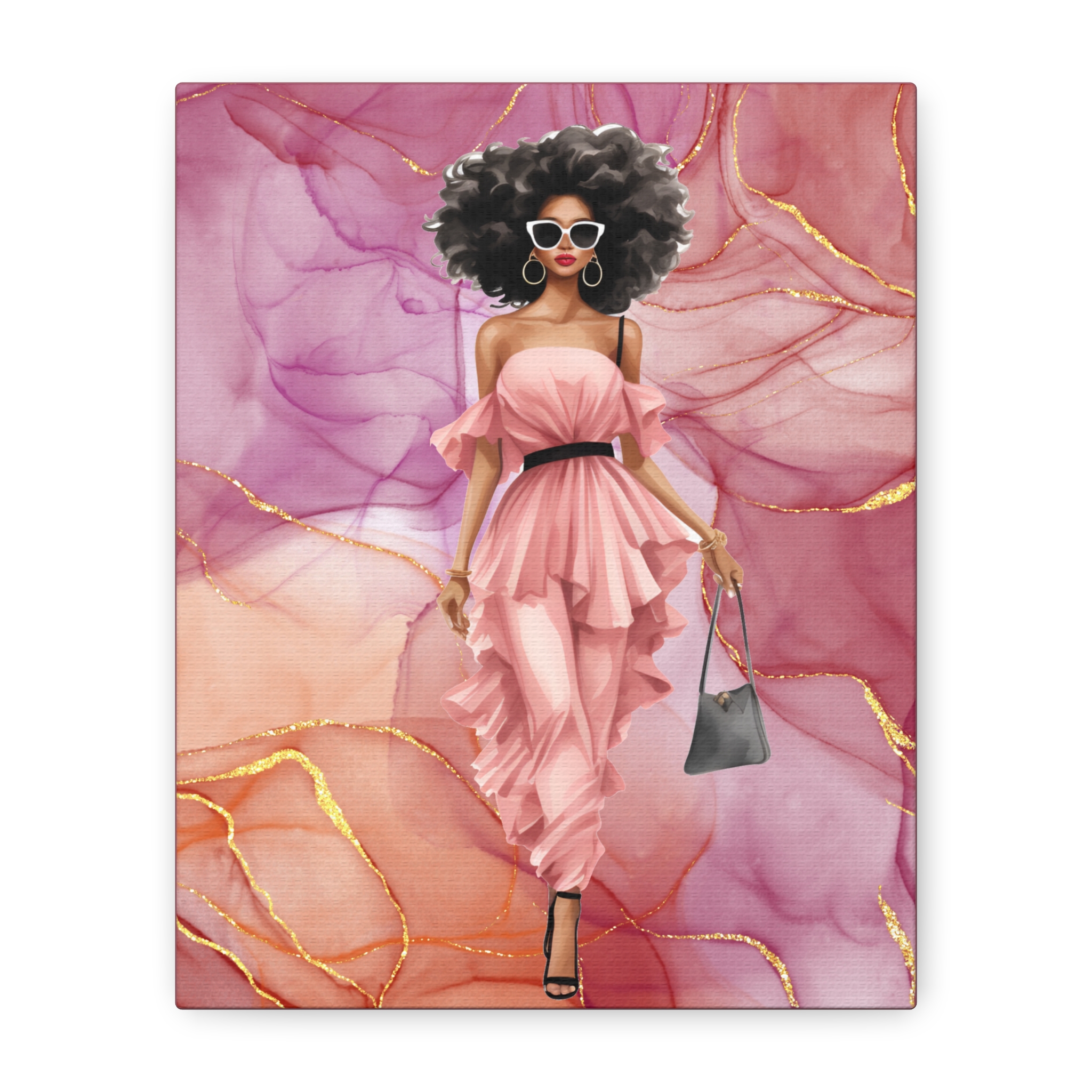 Brielle – Pretty in Pink Canvas Wall Art - Image 5