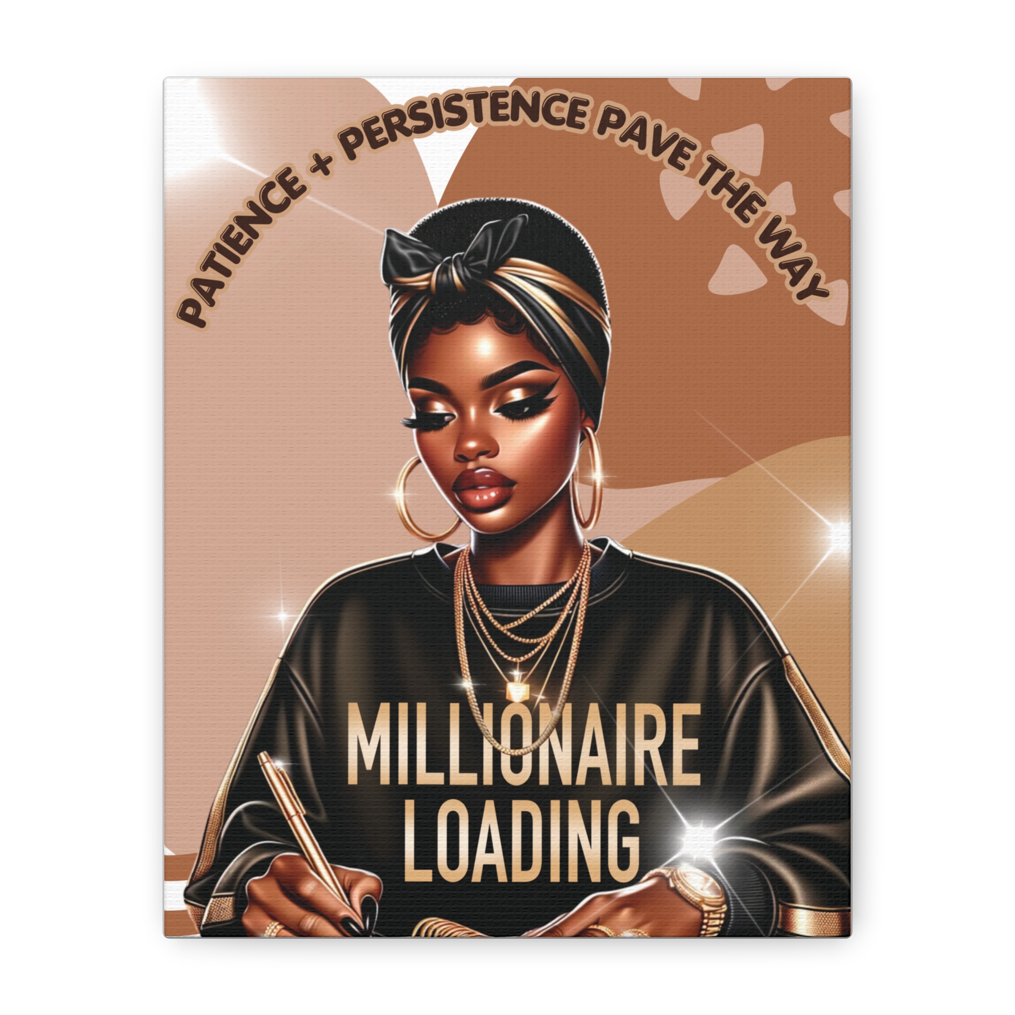 Simone Millionaire Loading Canvas Wall Art – Patience + Persistence Pave the Way - Image 4