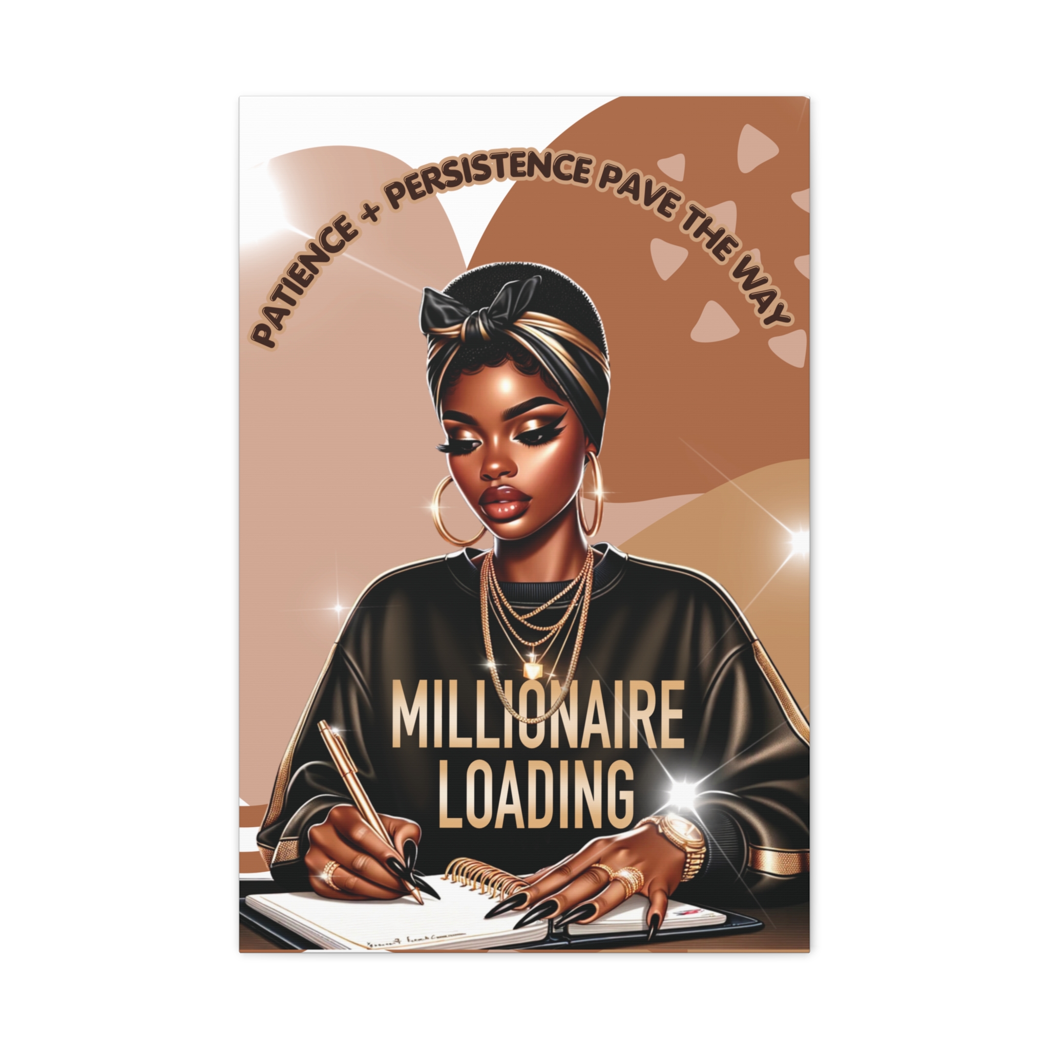 Simone Millionaire Loading Canvas Wall Art – Patience + Persistence Pave the Way - Image 8