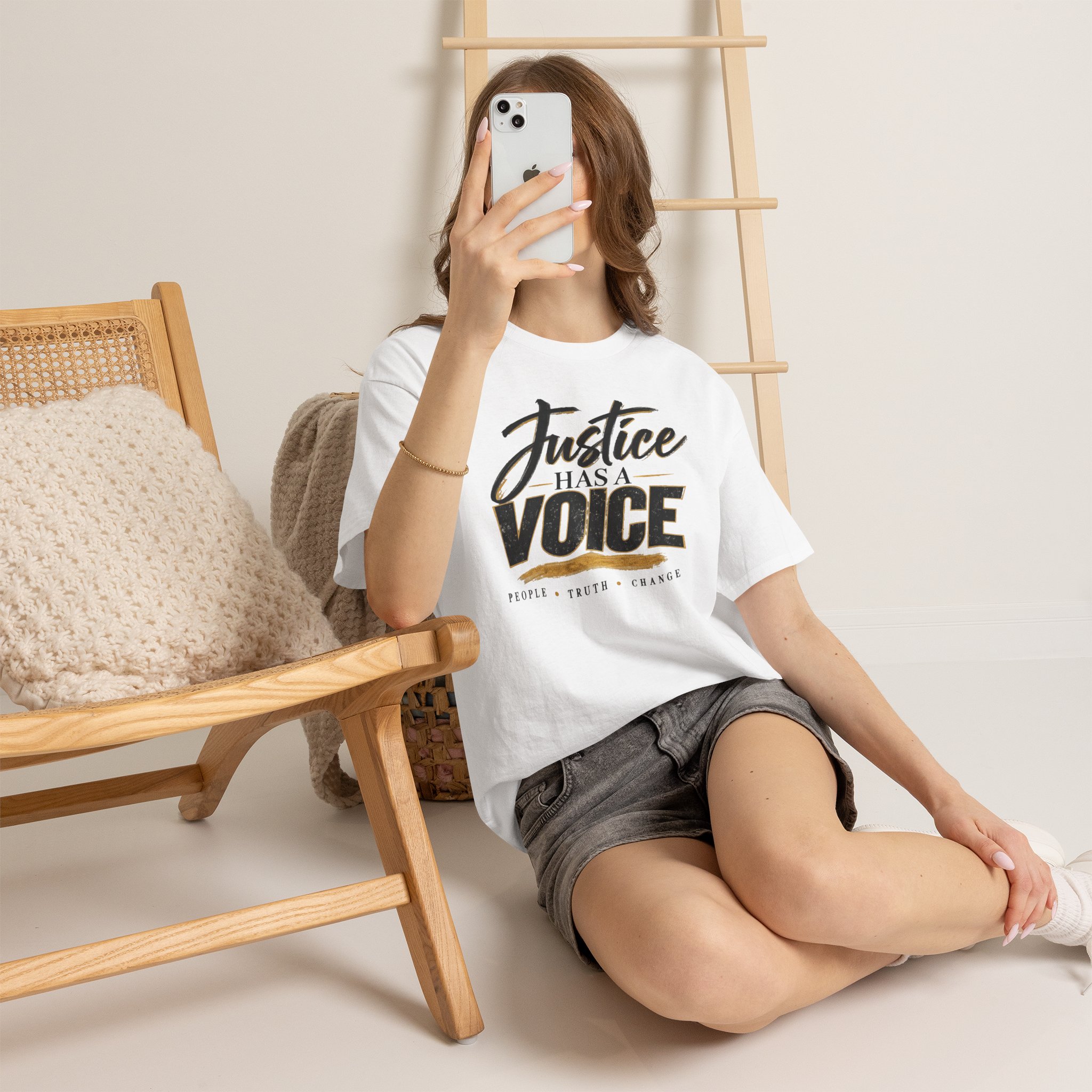Justice Has a Voice T-Shirt – People Truth Change Statement Tee - Image 9