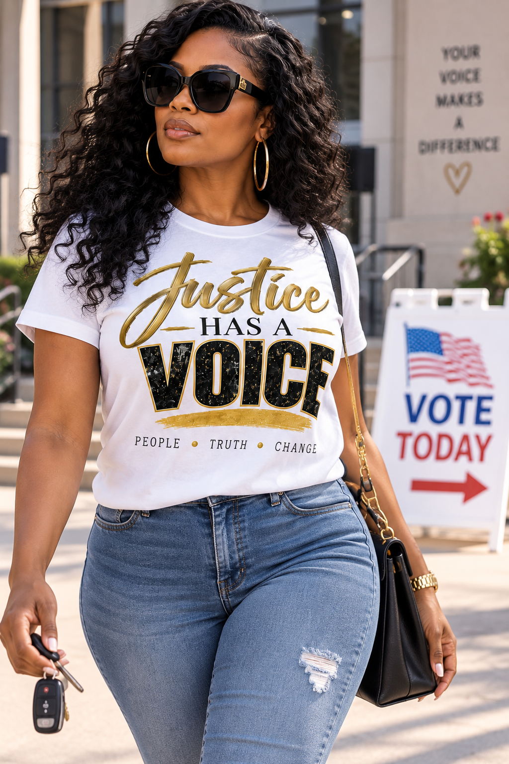 Justice Has a Voice T-Shirt – People Truth Change Statement Tee - Image 6