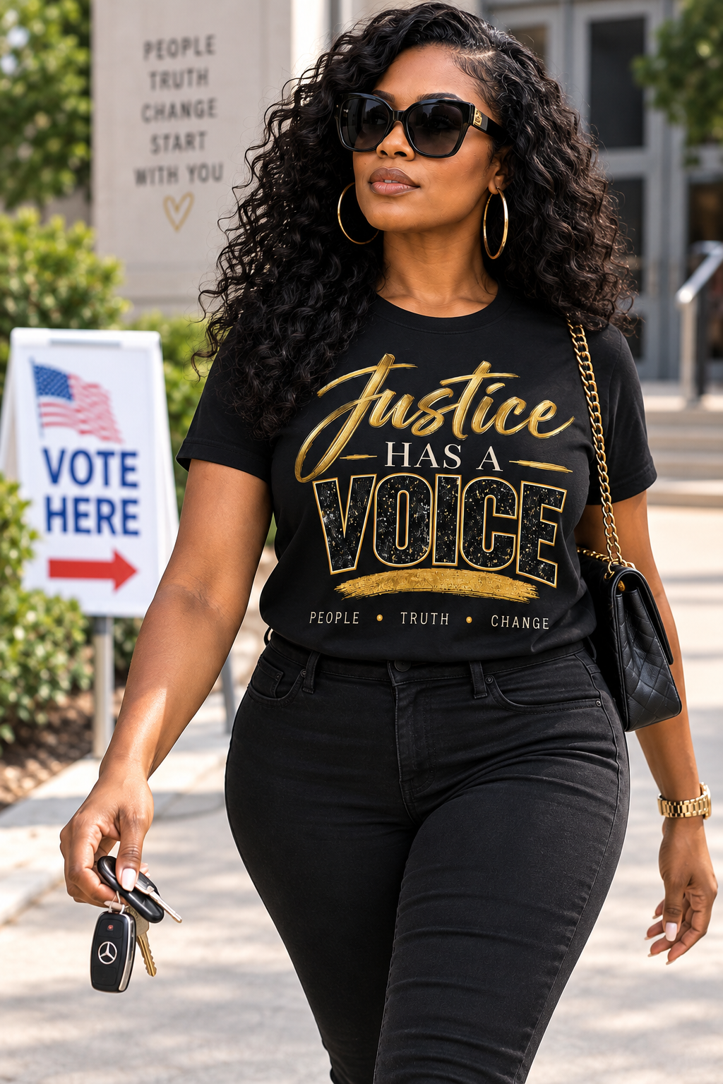 Justice Has a Voice T-Shirt – People Truth Change Statement Tee - Image 12