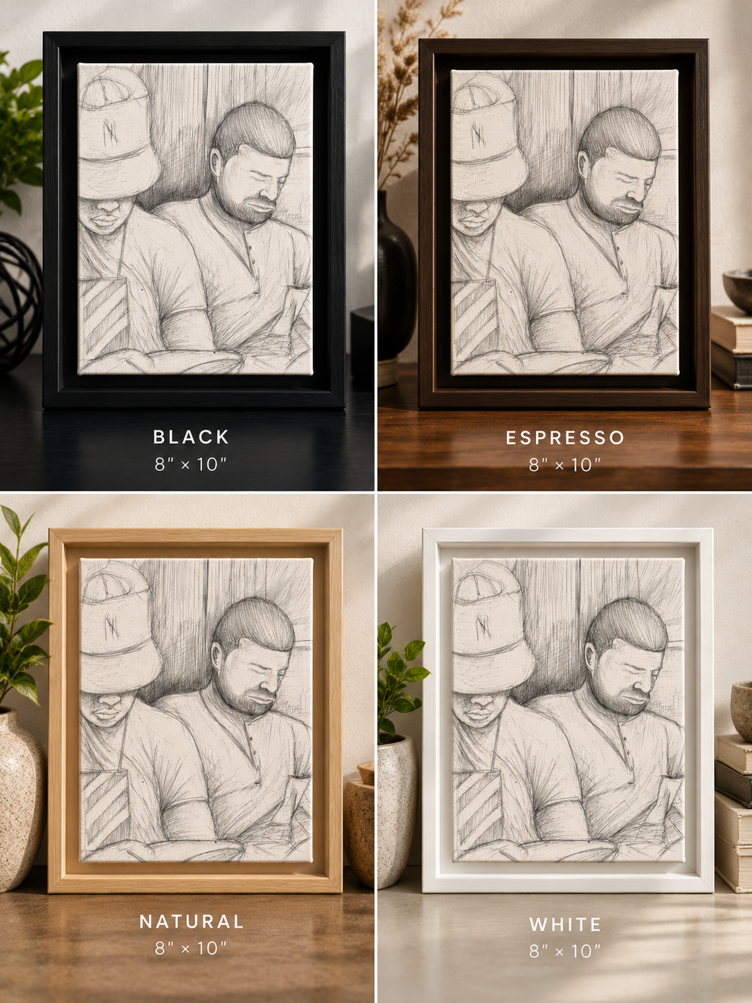 Subway Snooze Framed Canvas | Howard Goodley - Image 5
