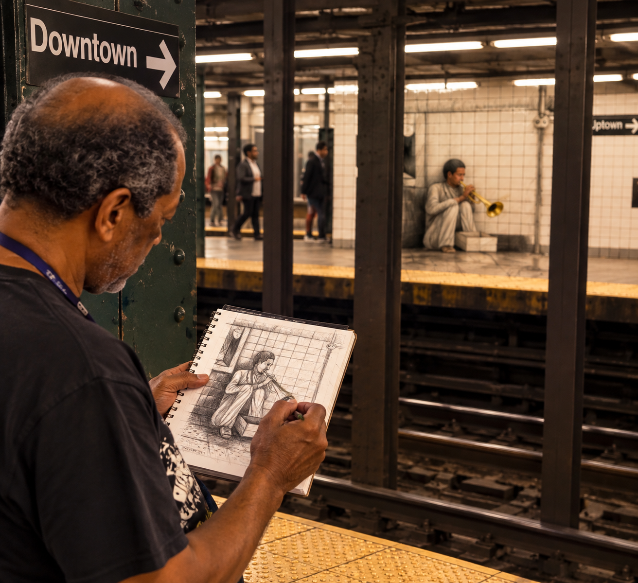 Subway Serenade – Framed Canvas | Howard Goodley - Image 2