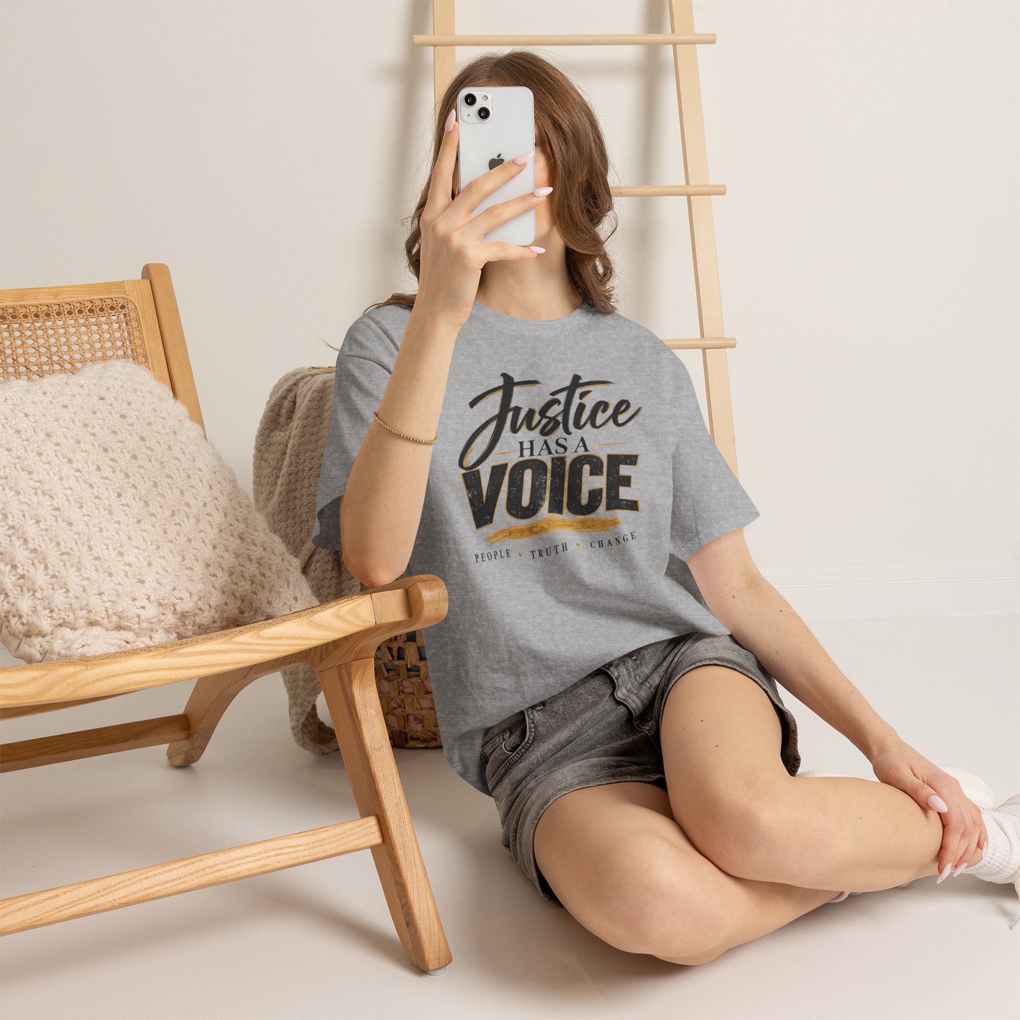 Justice Has a Voice T-Shirt – People Truth Change Statement Tee - Image 4