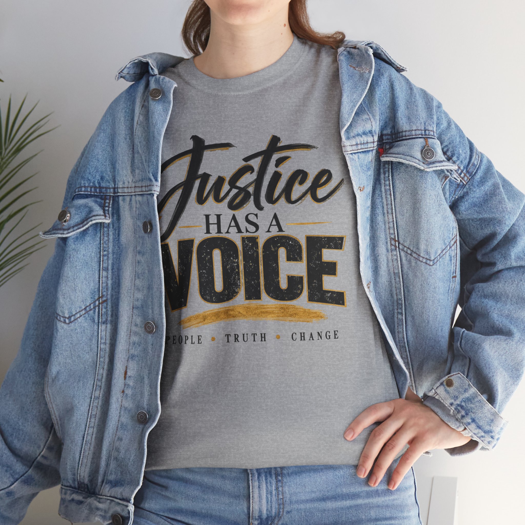 Justice Has a Voice T-Shirt – People Truth Change Statement Tee - Image 5