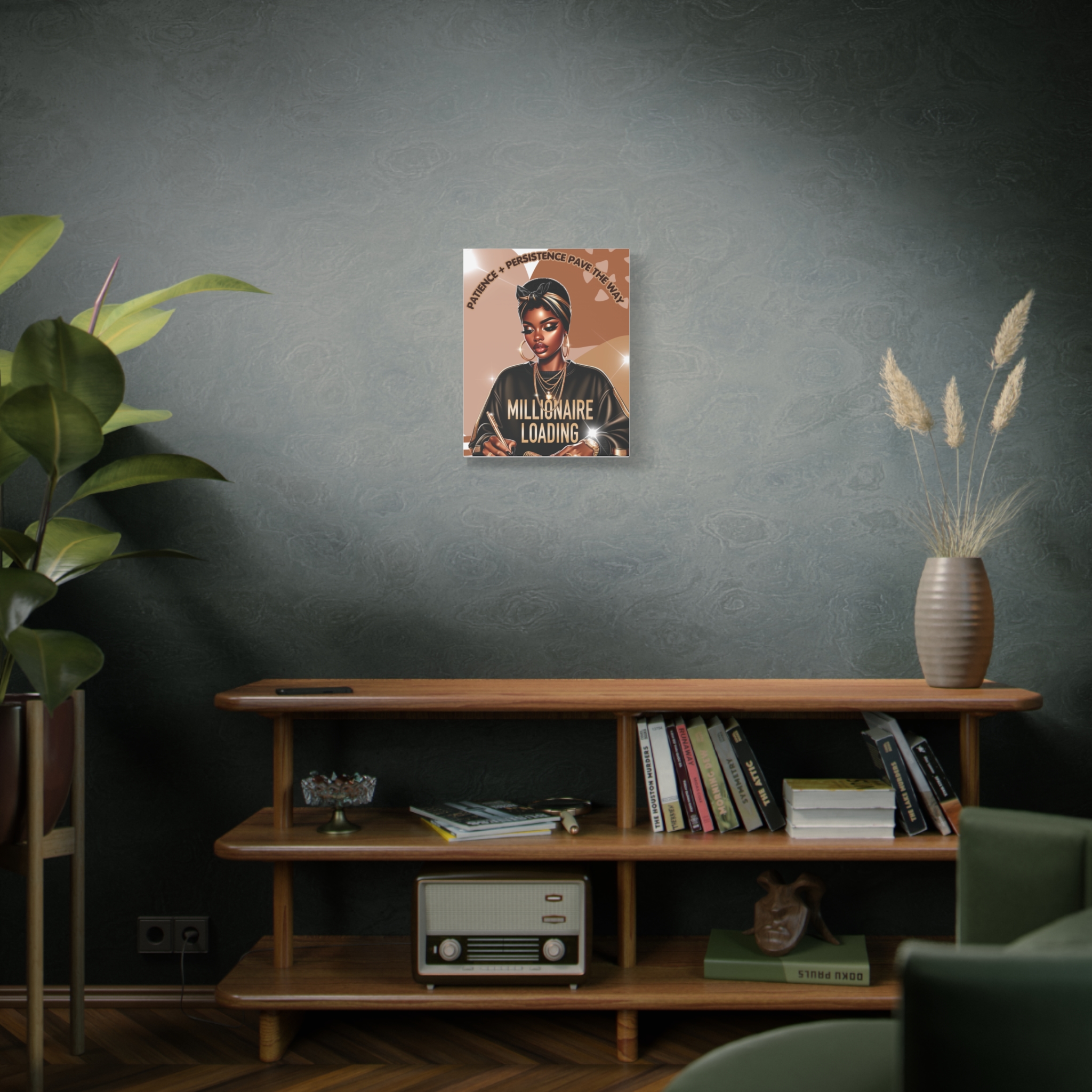 Simone Millionaire Loading Canvas Wall Art – Patience + Persistence Pave the Way - Image 11