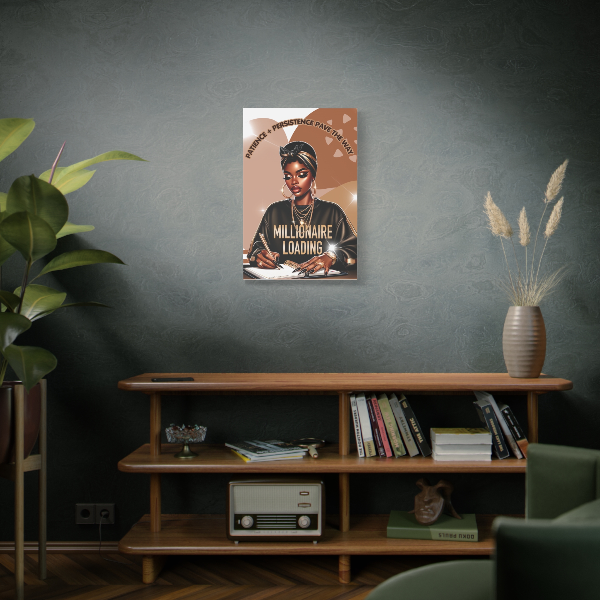 Simone Millionaire Loading Canvas Wall Art – Patience + Persistence Pave the Way - Image 12