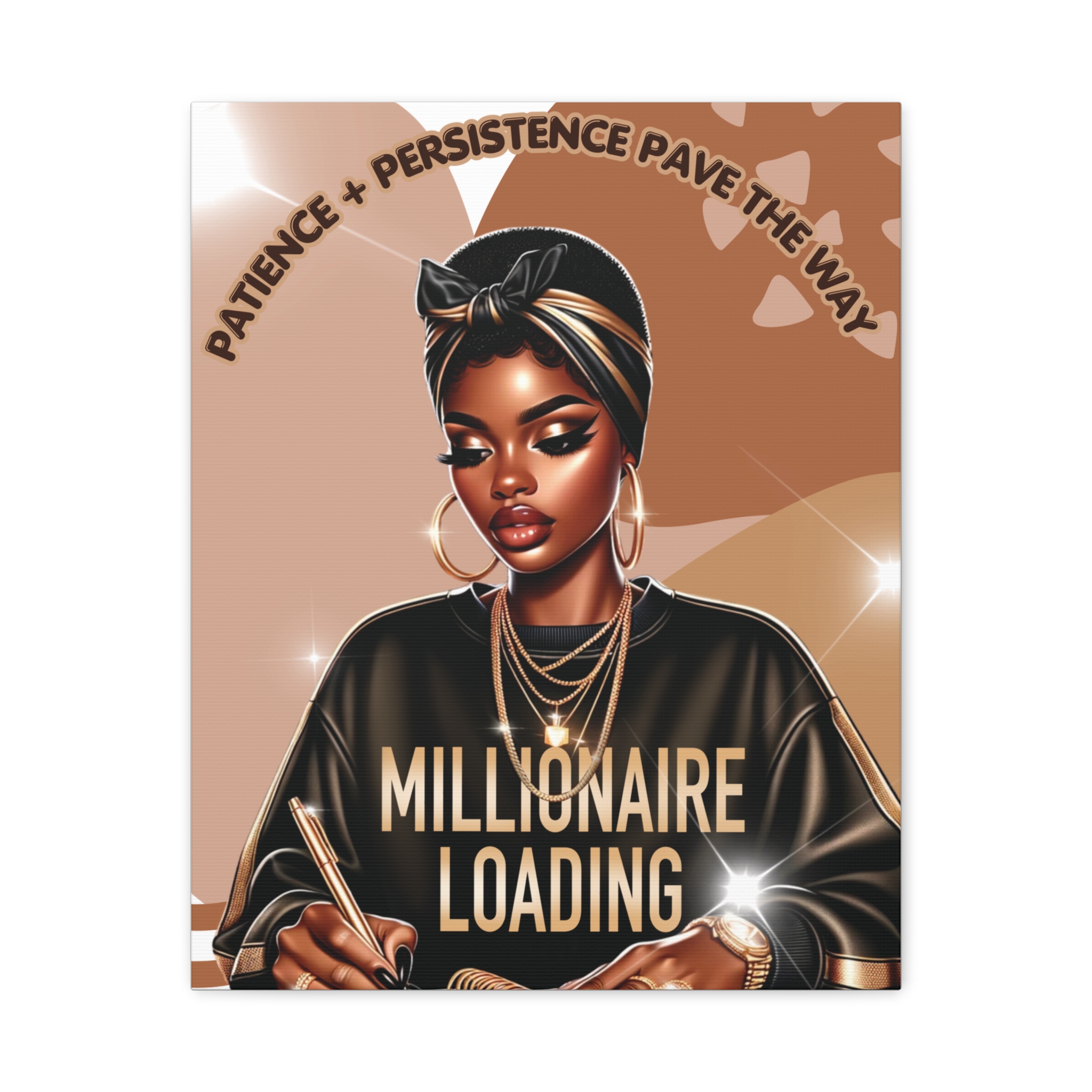 Simone Millionaire Loading Canvas Wall Art – Patience + Persistence Pave the Way - Image 6