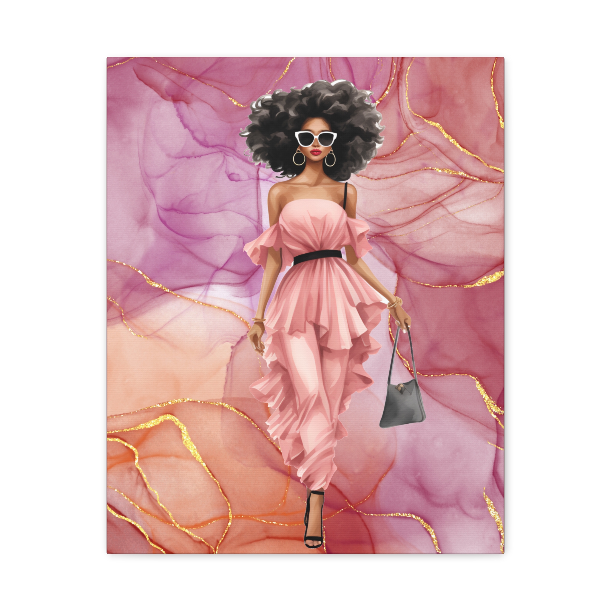 Brielle – Pretty in Pink Canvas Wall Art - Image 8