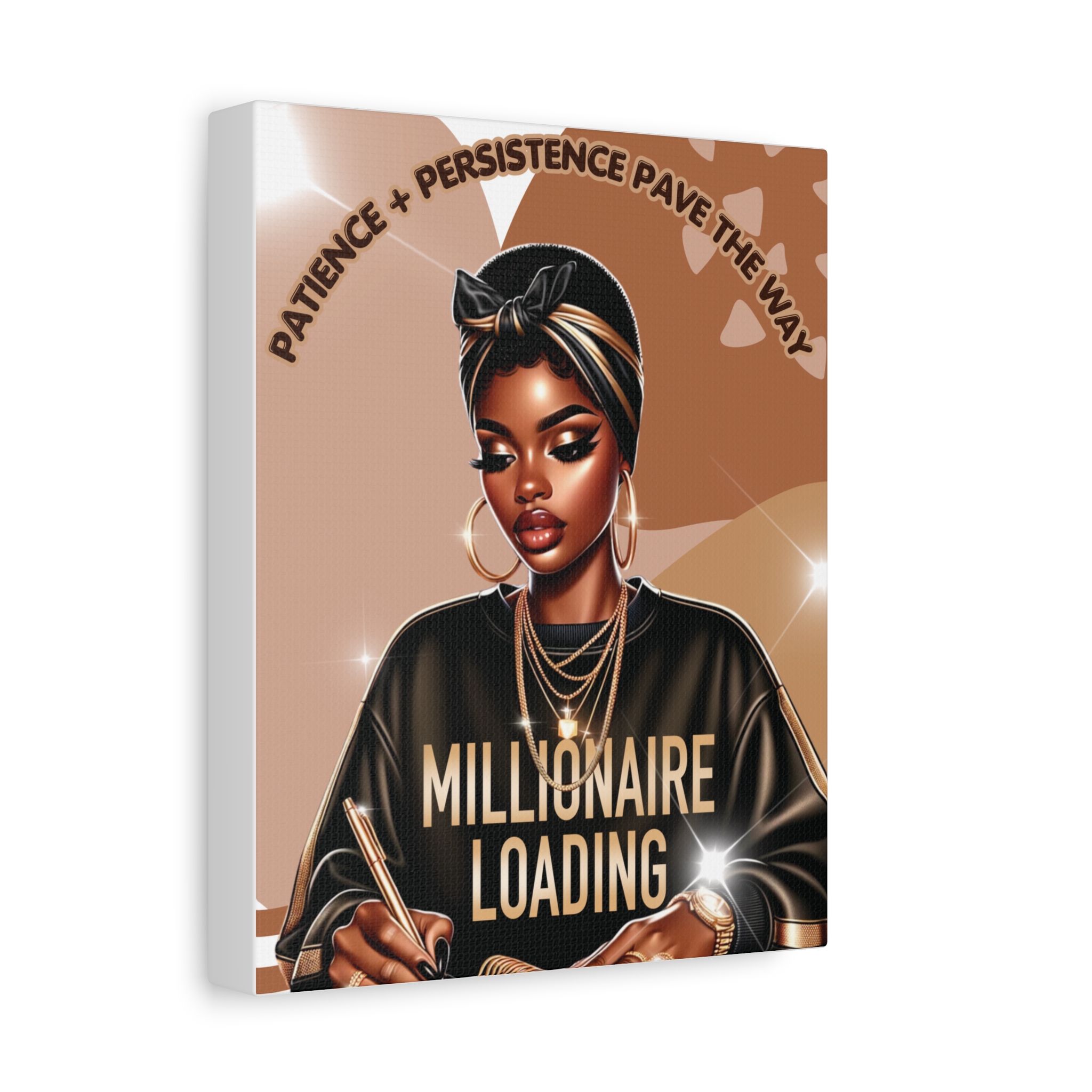Simone Millionaire Loading Canvas Wall Art – Patience + Persistence Pave the Way - Image 5